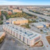 an aerial view of the apartment complex